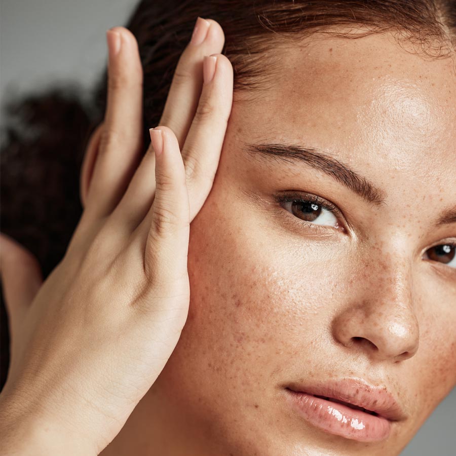 Skin, beauty and black woman portrait with skincare glow from spa treatment and makeup.